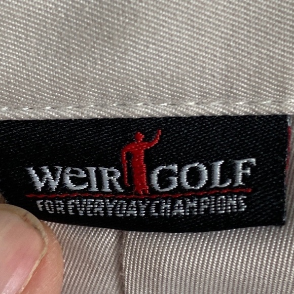 Weir Golf Men's Gray/Beige Performance Golf Shorts Size 36 Preppy Clubhouse - Picture 2 of 13